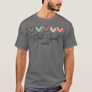 Womens Stork Squad Labor and Delivery Nurse Leopar T-shirt