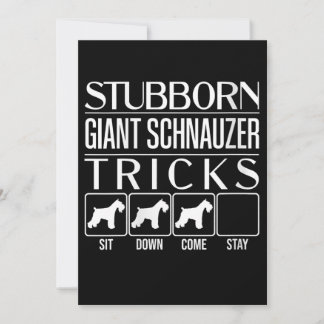 Womens Stubborn Giant Schnauzer Tricks, Funny Aankondiging