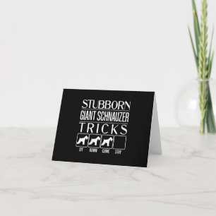 Womens Stubborn Giant Schnauzer Tricks, Funny Bedankkaart