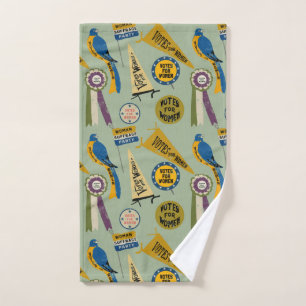 Womens Suffrage Movement Memorabilia Collage afdru Handdoek