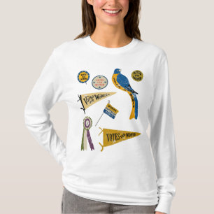 Womens Suffrage Movement Memorabilia Collage afdru T-shirt