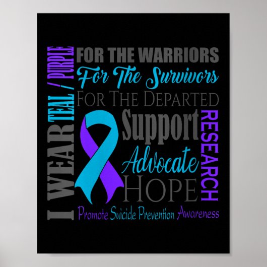 Womens Suicide Prevention Awareness V-neck Poster (Voorkant)