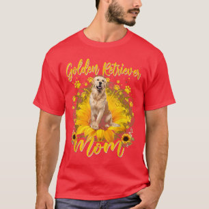 Womens Sunflower Golden Retriever Mam Hondenliefhe T-shirt