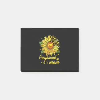 Womens Sunflower Greyhound Ma Hondenliefhebber Gif Post-it® Notes