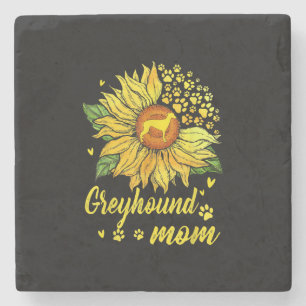 Womens Sunflower Greyhound Ma Hondenliefhebber Gif Stenen Onderzetter