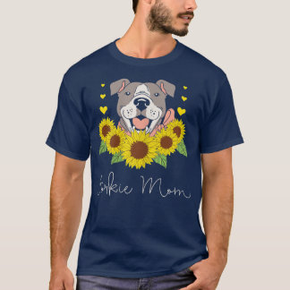 Womens Sunflower Yorkie mama Dog Pet Parent Cute G T-shirt