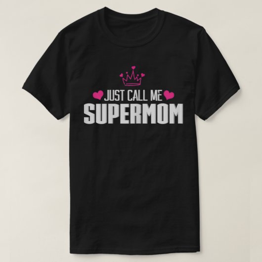 Womens SuperMam Crown Heart Funny Mama Mothe T-shirt (Design voorkant)