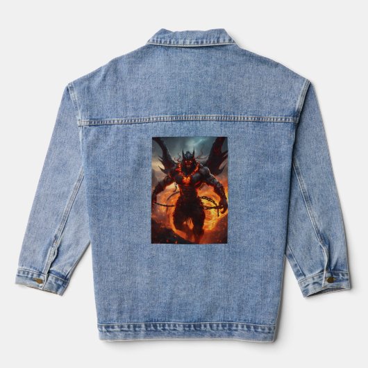 Womens superman Print ontwerp Custom Denim jas Jacket (Achterkant)