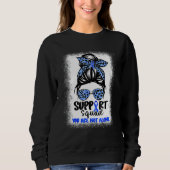 Womens Support Squad Diabets Awareness Leopard Trui (Voorkant)