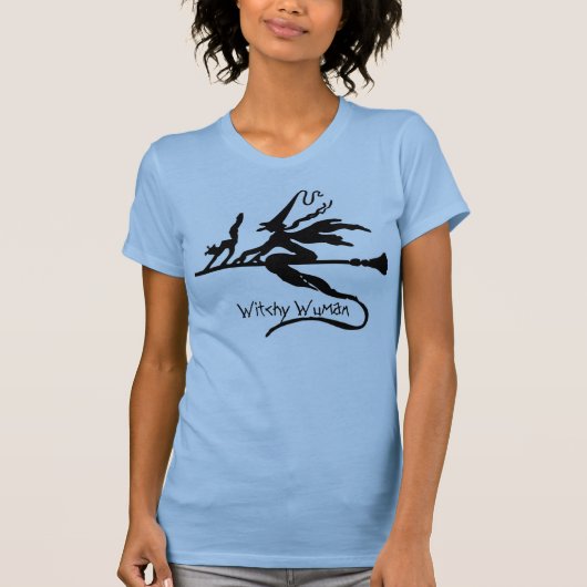 WOMENS T-SHIRTS - FUNNY - WITCHY WUMAN HALLOWEEN (Voorkant)