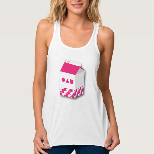 Women's Tank Top Milk Box Circle Triangle Square (Voorkant)