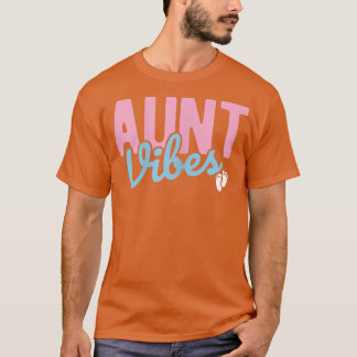 Womens Tante Vibes Baby onthullen Zwangerschap Ran T-shirt
