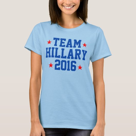 Women's "TEAM HILLARY 2016" Jersey T-shirt (Voorkant)