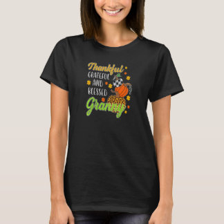 Womens Thankful Grateful Blessed Granny Autumn Fal T-shirt