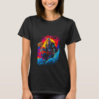 Womens Thorr Mjolnir God Thunder Lightning Norse M T-shirt
