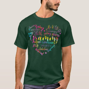 Womens Tie Dye Grammy Heart Funny Grandma T-shirt