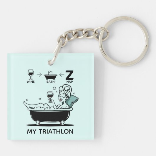 Womens Triathlon Sleutelhanger (Achterkant)
