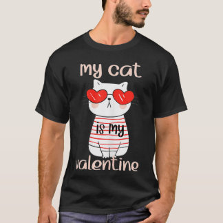 Womens Valentijnsdag Zonnebrillen in mijn kat T-shirt