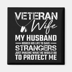 Womens Veteraan Leger van vrouwen Echtman Soldaat Magneet