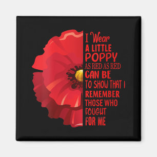 Womens Veteranen Dag Lest We vergeten de rode papa Magneet