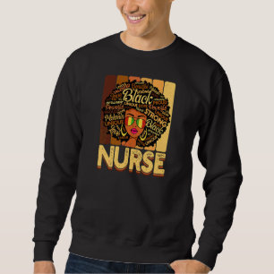 Womens Vintage Melanin Afro Nurse Queen Black Hist Trui