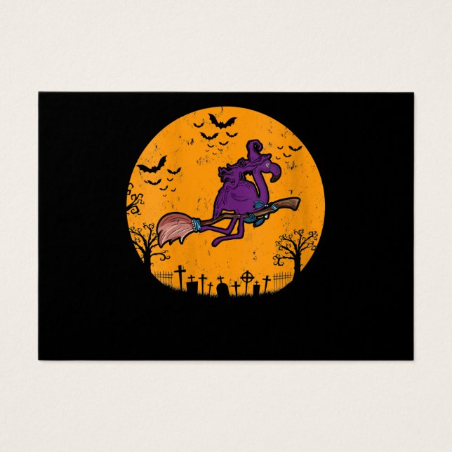 Womens Vintage Witch Flamingo Costume Halloween (Devant)