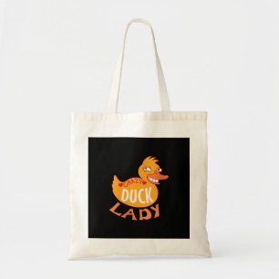 Womens vrouw Duck Lady Gift Ducking and Ducky Tote Bag