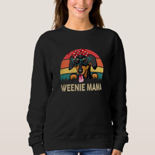 Womens Weiner Dog Weenie Mama Cute Dachshund Mam Trui