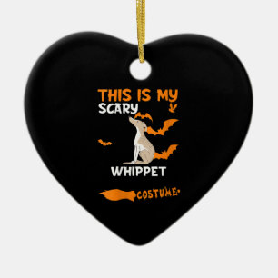 Womens Whippet Costume Halloween Lazy Scary Dog Keramisch Ornament