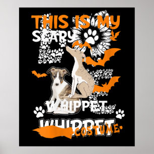 Womens Whippet Costume Halloween Lazy Scary Dog Poster