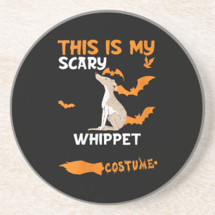 Womens Whippet Costume Halloween Lazy Scary Dog Zandsteen Onderzetter