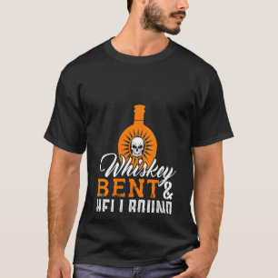 Womens Whiskey Gebogen En Hellbound Grappige Whisk T-shirt