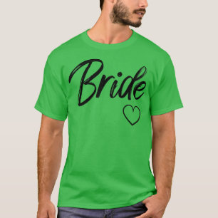 Womens White Bride Heart Wedding Honeymoon Bachelo T-shirt