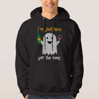 womens wijn ik ben hier alleen maar een grappig ha hoodie