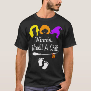 Womens Winnie ik ruik een kind-halloween zwangersc T-shirt