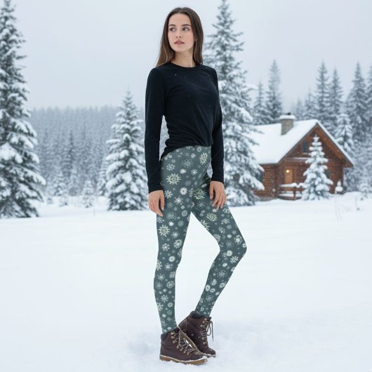 Women's Winter Print Leggings - Warm & Soft Pants