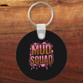 Womens Womans Muddy Mud Run Squad Mudding Running Sleutelhanger (Voorkant)
