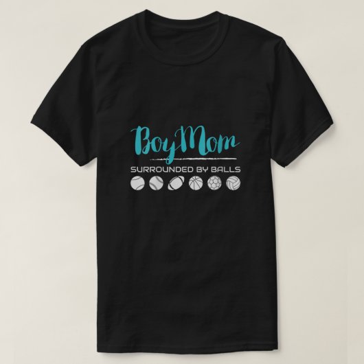 Womens Womens Boy Mom Surrounded By Balls TShirt F (Design devant)