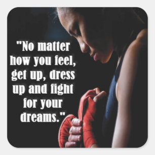 Women's Workout Motivatie Vierkante Sticker