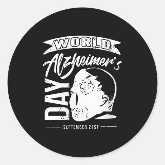 Womens World Heimer's Awareness Day Memory Suprt S Ronde Sticker (Voorkant)