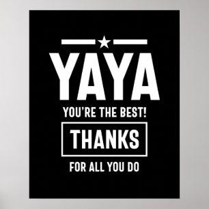 Womens Yaya Je bent de beste Yia-Yia Gift Poster