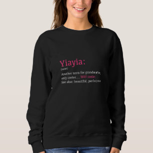 Womens Yiayia Funny Definition Noun een andere ter Trui