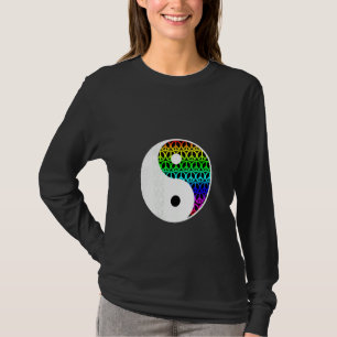 Womens Yin en Yang Peace Symbol Sign Love Balance T-shirt