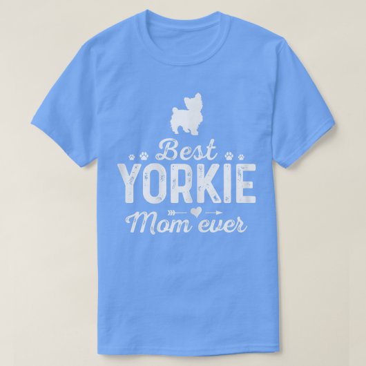 Womens Yorkie Mam Ever Funny Dog Mama Best Pet T-shirt (Design voorkant)