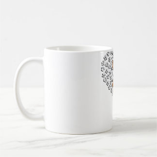 Womens Yorkshire Terrier Lover Dog Paw Design Hear Koffiemok