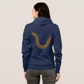 Women's zip hoodie - Logomark and design on back (Achterkant volledig)