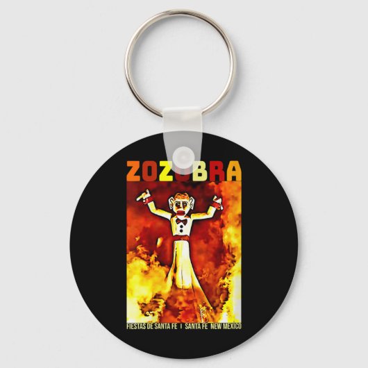 Womens Zozobra Fiestas De Sante Fe New Mexico Old Sleutelhanger (Voorkant)