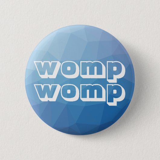 Womp Geometric Blue Ronde Button 5,7 Cm (Voorkant)