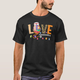 Wond Care Nurse Pset Love Stethoscope Nurse Bunn T-shirt