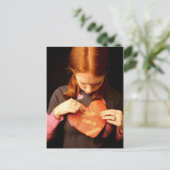 Wond hart briefkaart (Staand voorkant)